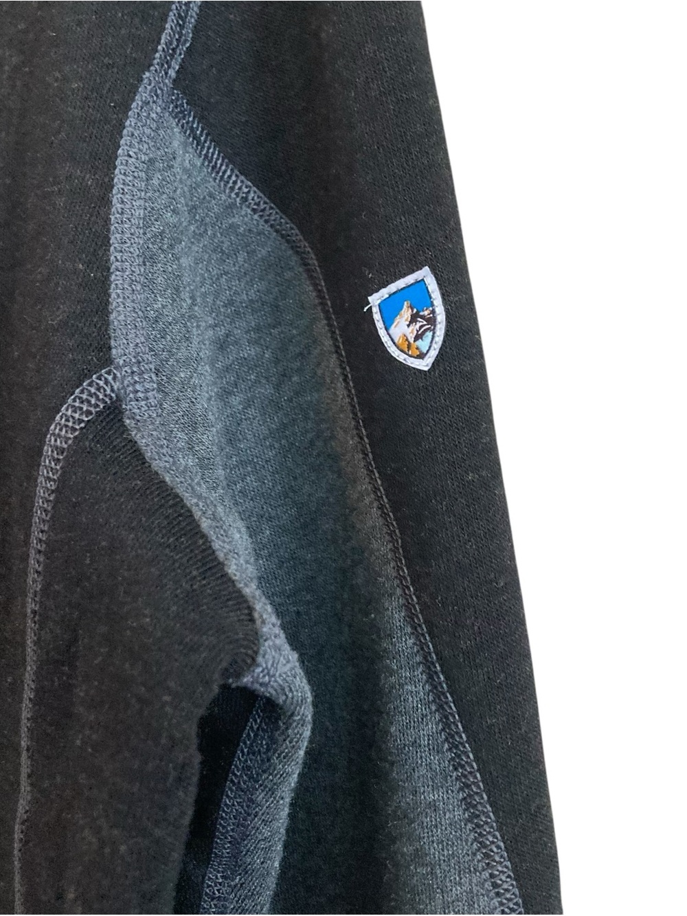 Kuhl Revel Black and Steel Gray Quarter Zip Mens Pullover Sweater - Picture 5 of 12